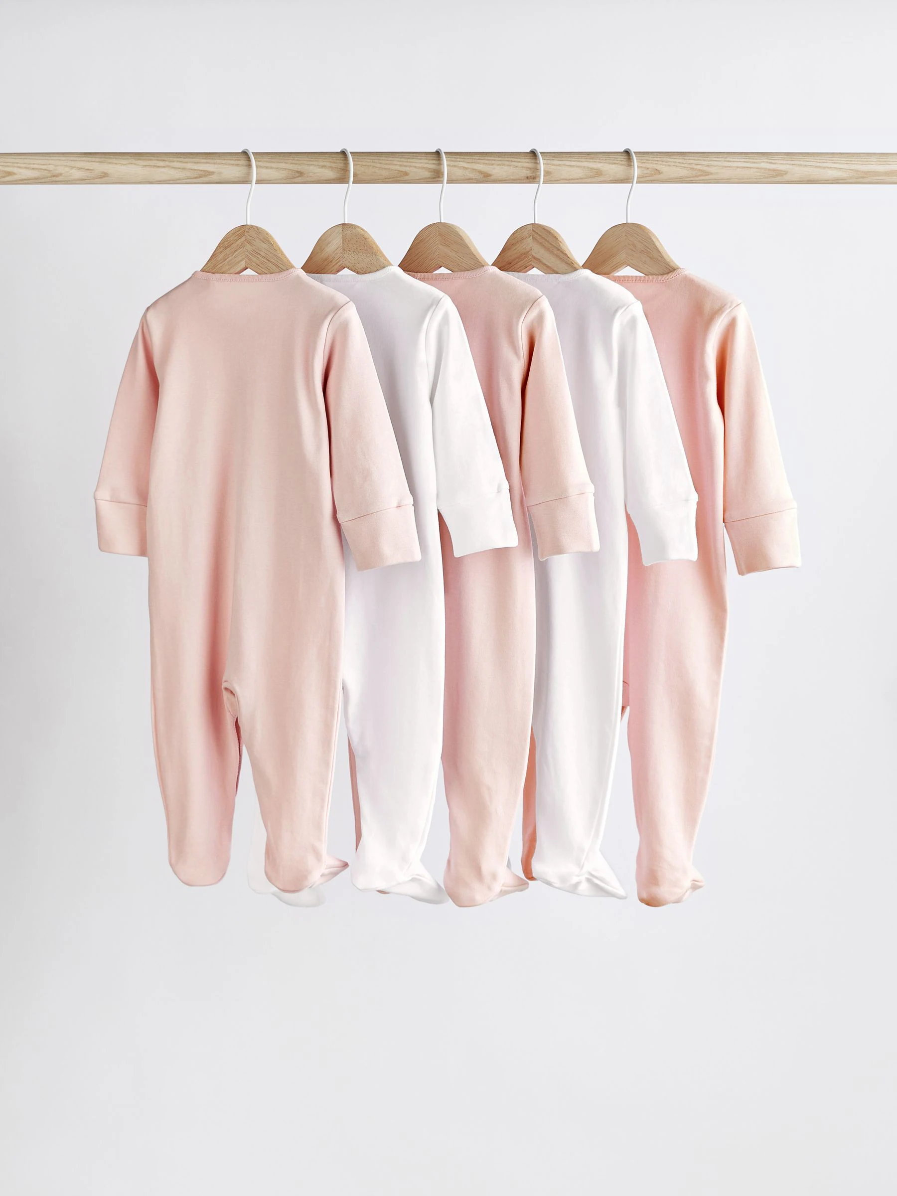 Roze/wit - Babypyjama's (0-2 jr)