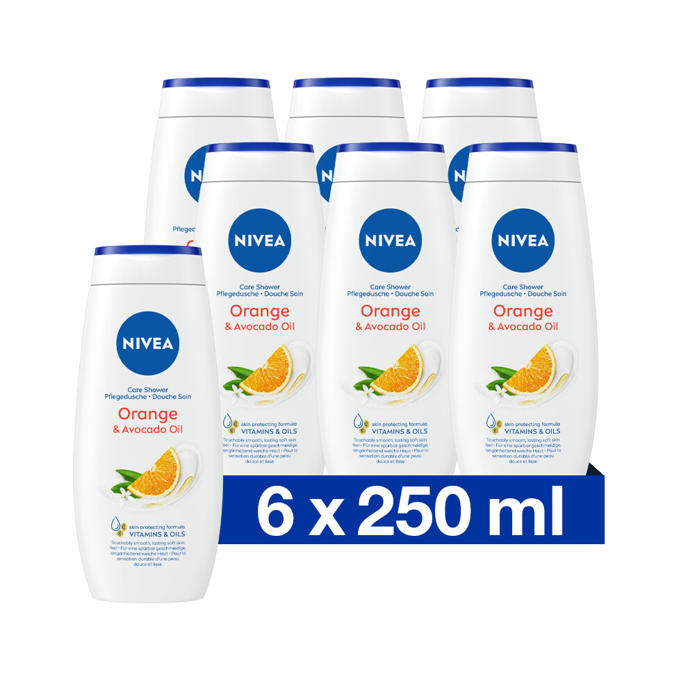 6x Nivea Douchecrème Orange en Avocado250 ml