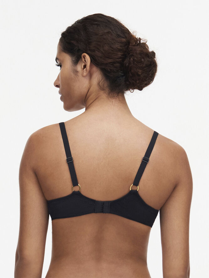 Chantelle Fleurs Plunge t-shirt bra Black