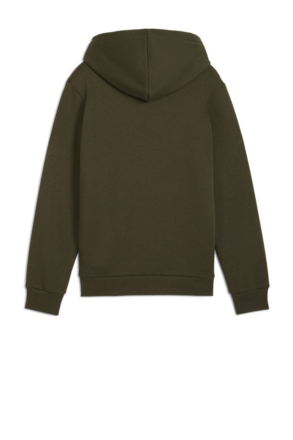 Puma sweater met logo olijfgroen/wit