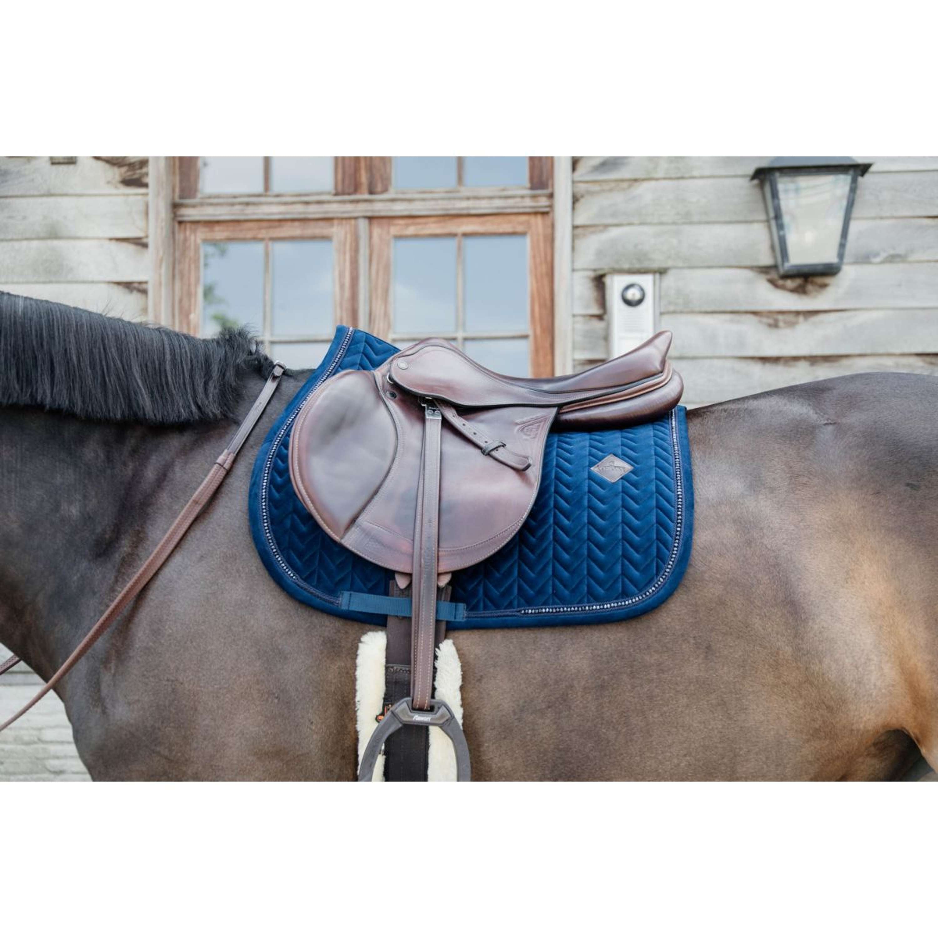 Kentucky Zadeldekje Velvet Pearls Springen Navy