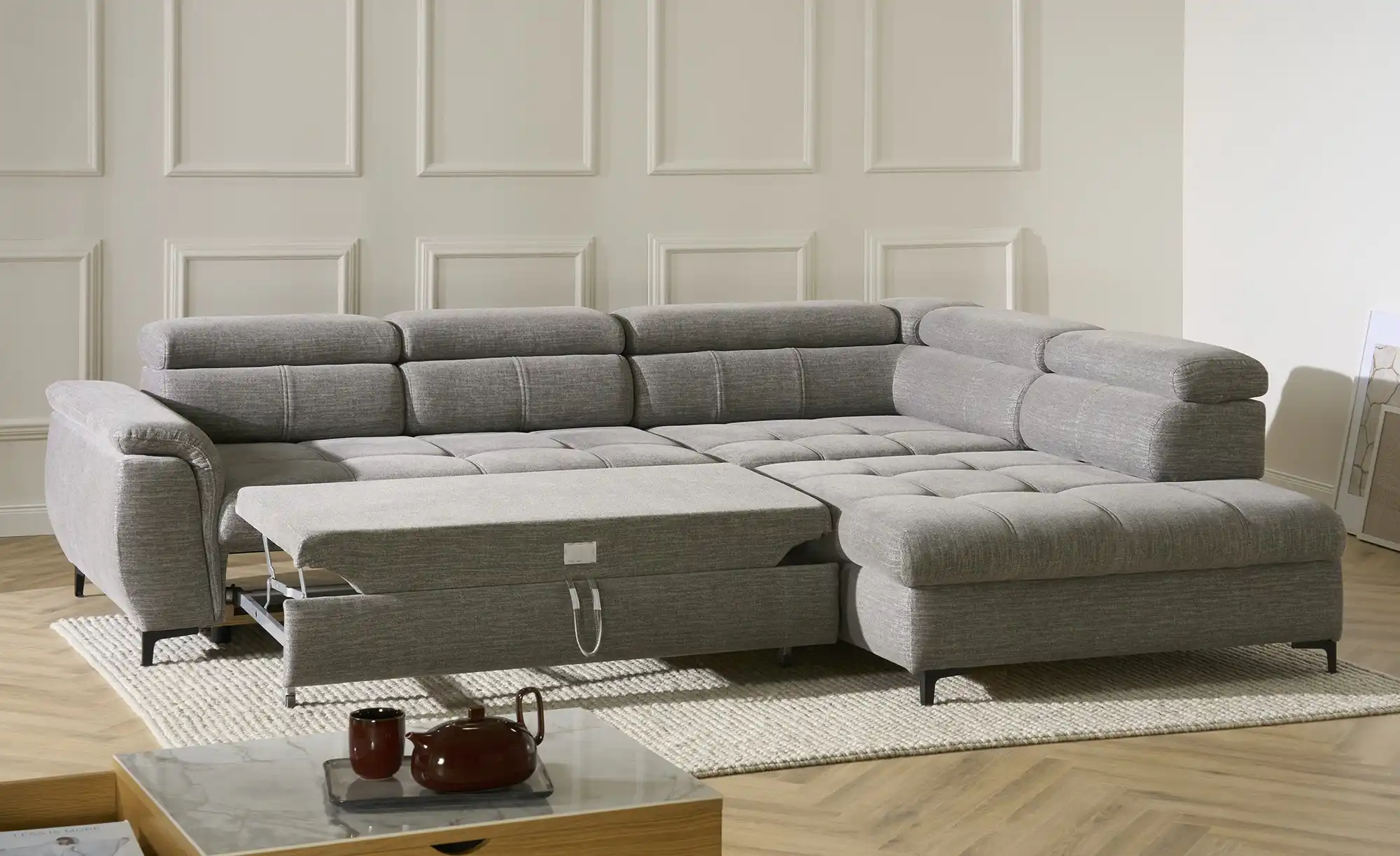 switch Ecksofa aus Flachgewebe Denvo