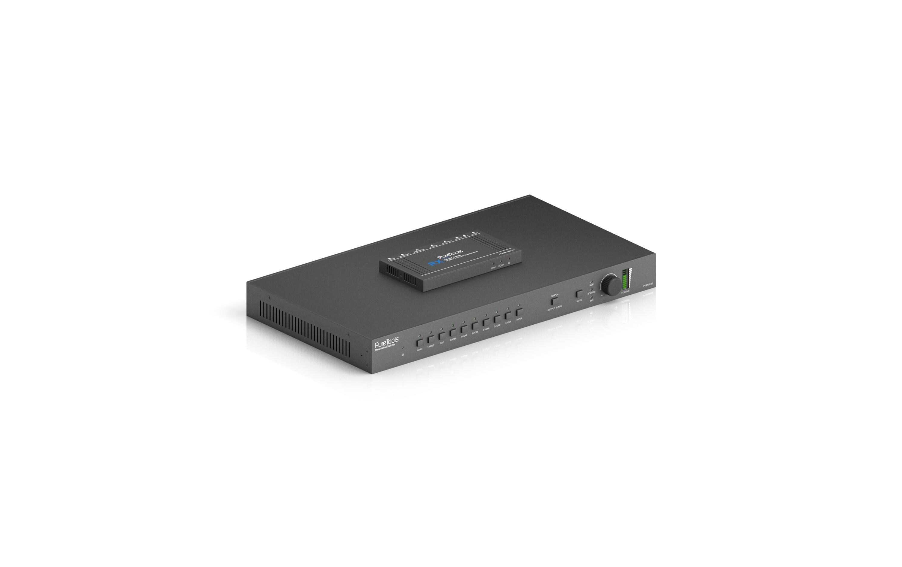 Presentation Switcher PT-PSW-92 Multiformat<br>9x2 4K Multiformat Presentation Switcher mit Scaler Set
