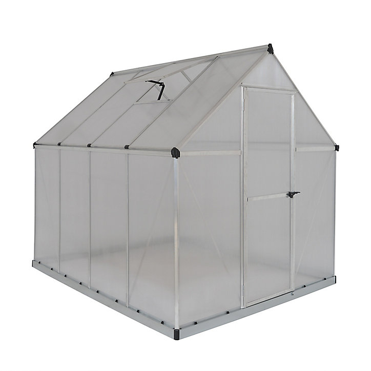 Serre en aluminium et polycarbonate Palram Canopia Mythos gris 6 x 8 m