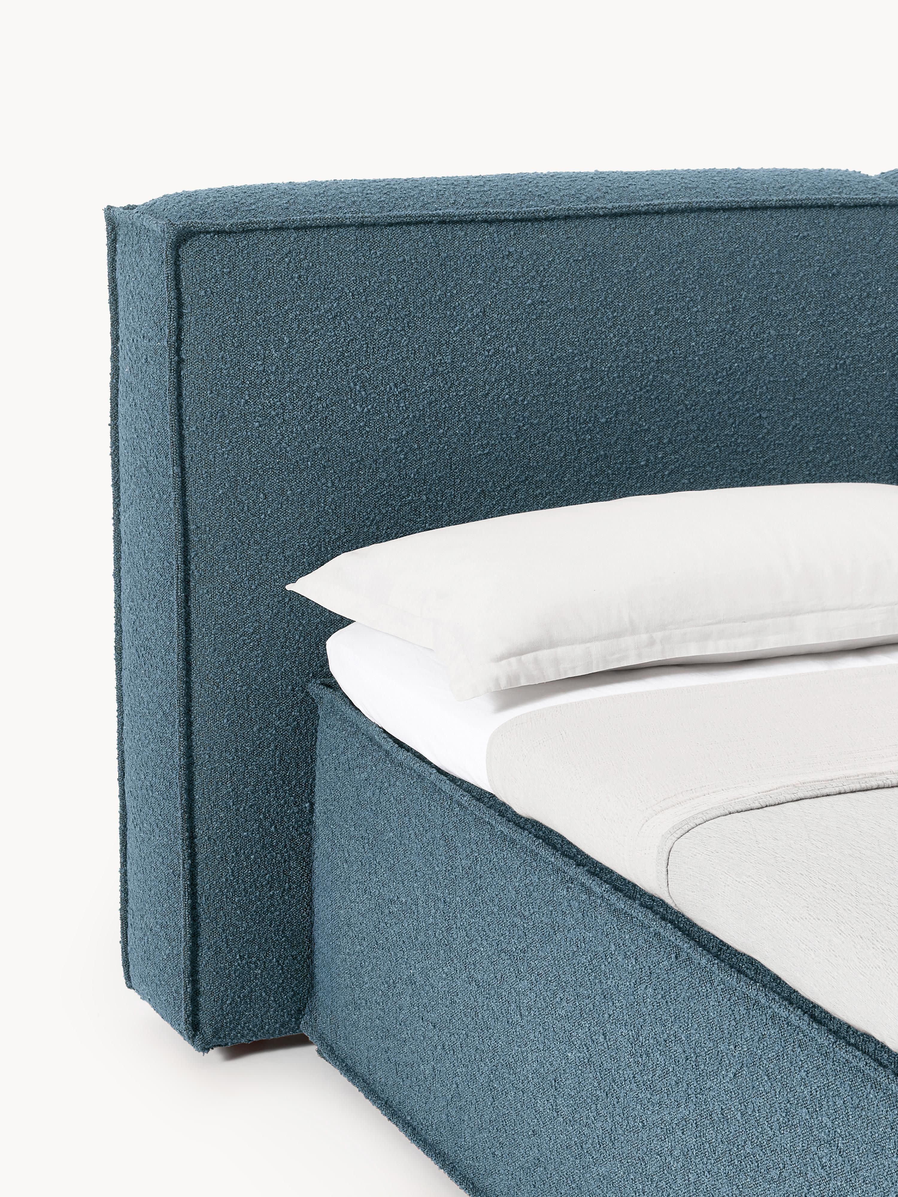 Bouclé boxspring bed Lennon
