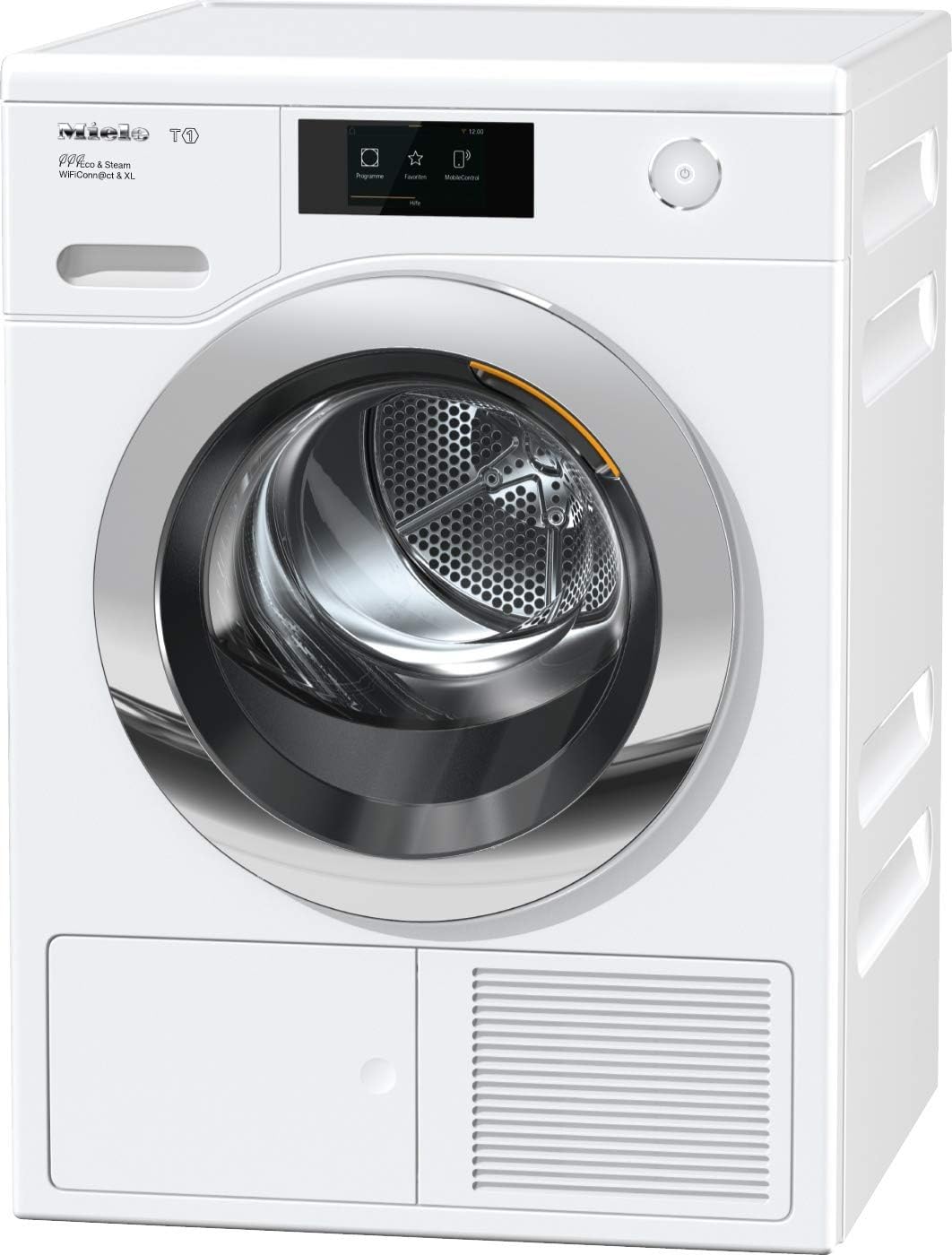 Miele TCR 860 WP Wärmepumpentrockner mit 9kg Schontrommel und Vorbügelfunktion/Trommelbeleuchtung für leichtes Be- und Entladen/integrierte Kondenswasserableitung und EcoDry Technologie