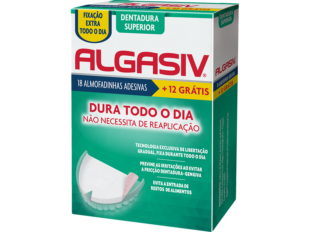 ALMOFADAS ALGASIV ADESIVAS SUPERIOR 18UN  12UN