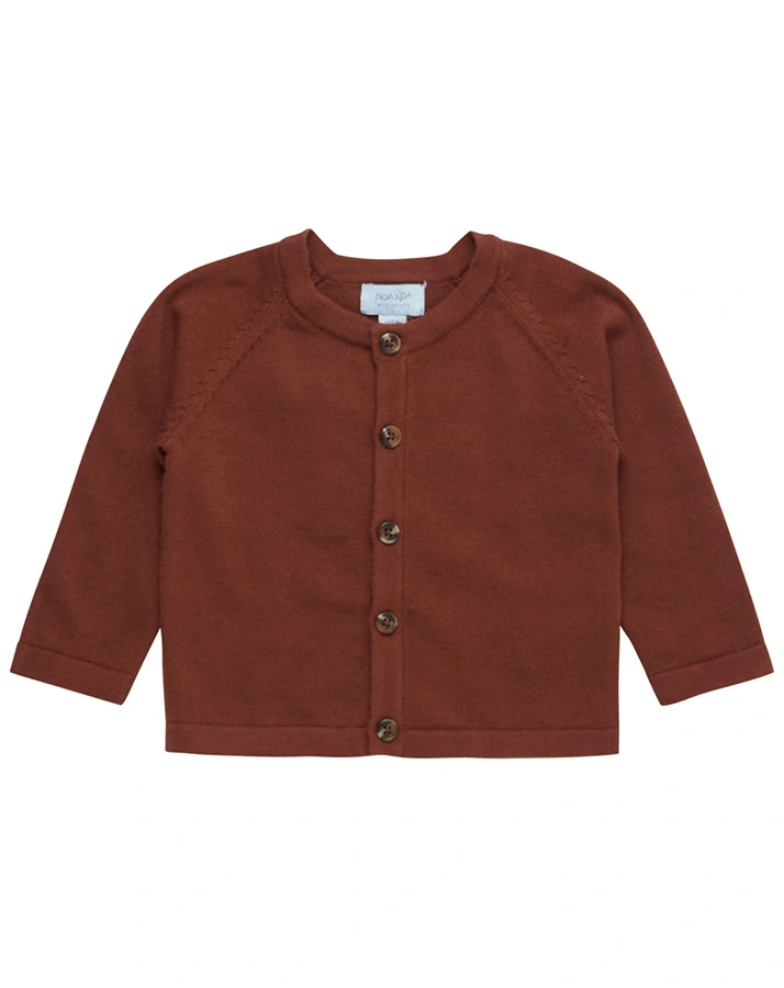 Strickjacke BASIC LIGHT KNIT BOY in cherry mahogany