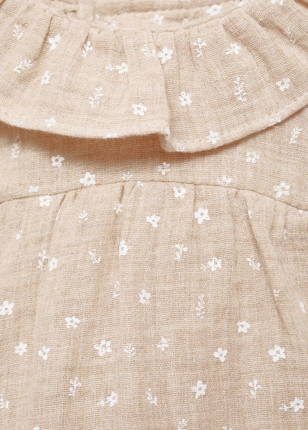 Mango Kids baby gebloemdetop lichtbruin/wit