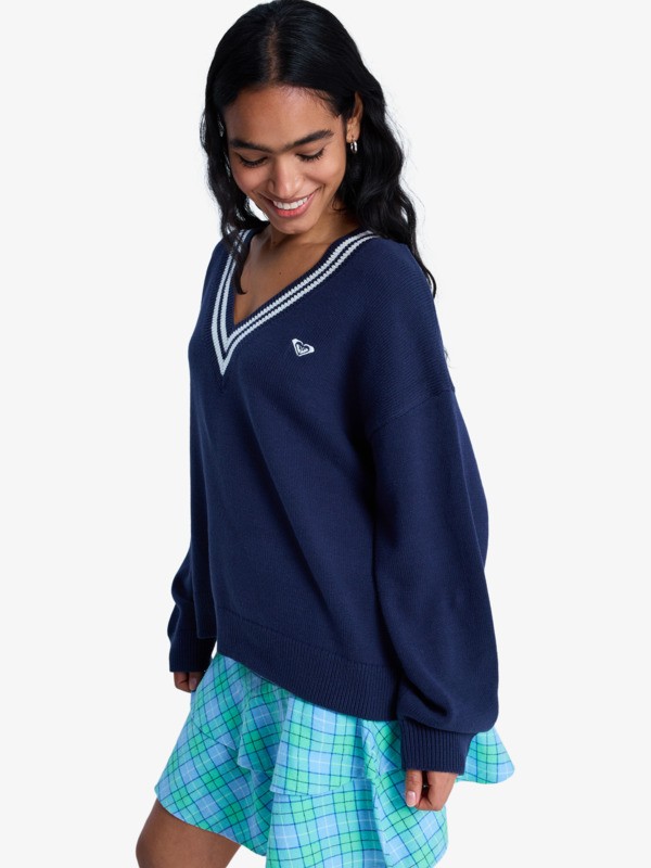 Surf School Pull Bleu Femme