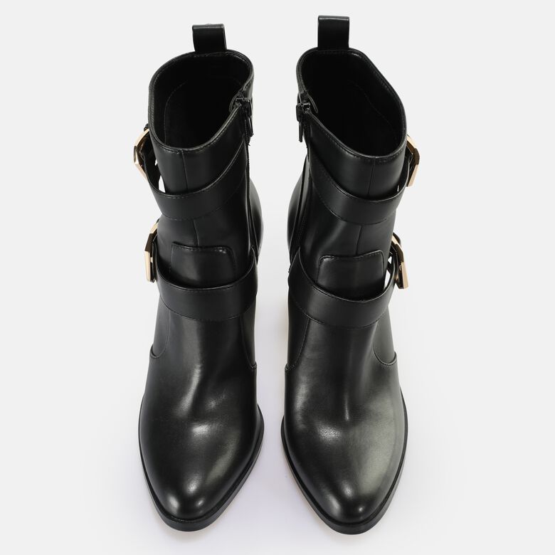 Zoe Buckle Boot Bottes vegan, noir