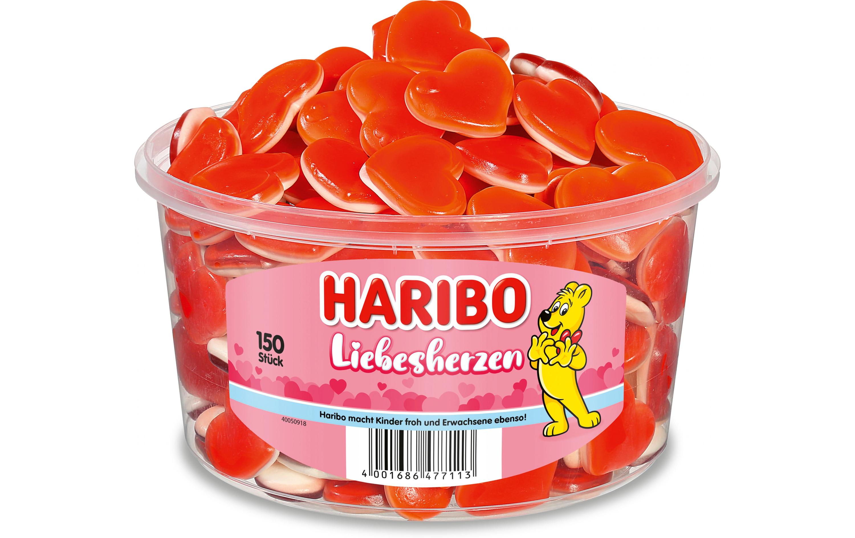 Gummibonbons Liebes-Herzen 150 StückFruchtgummi-Herzen mit Schaumzucker