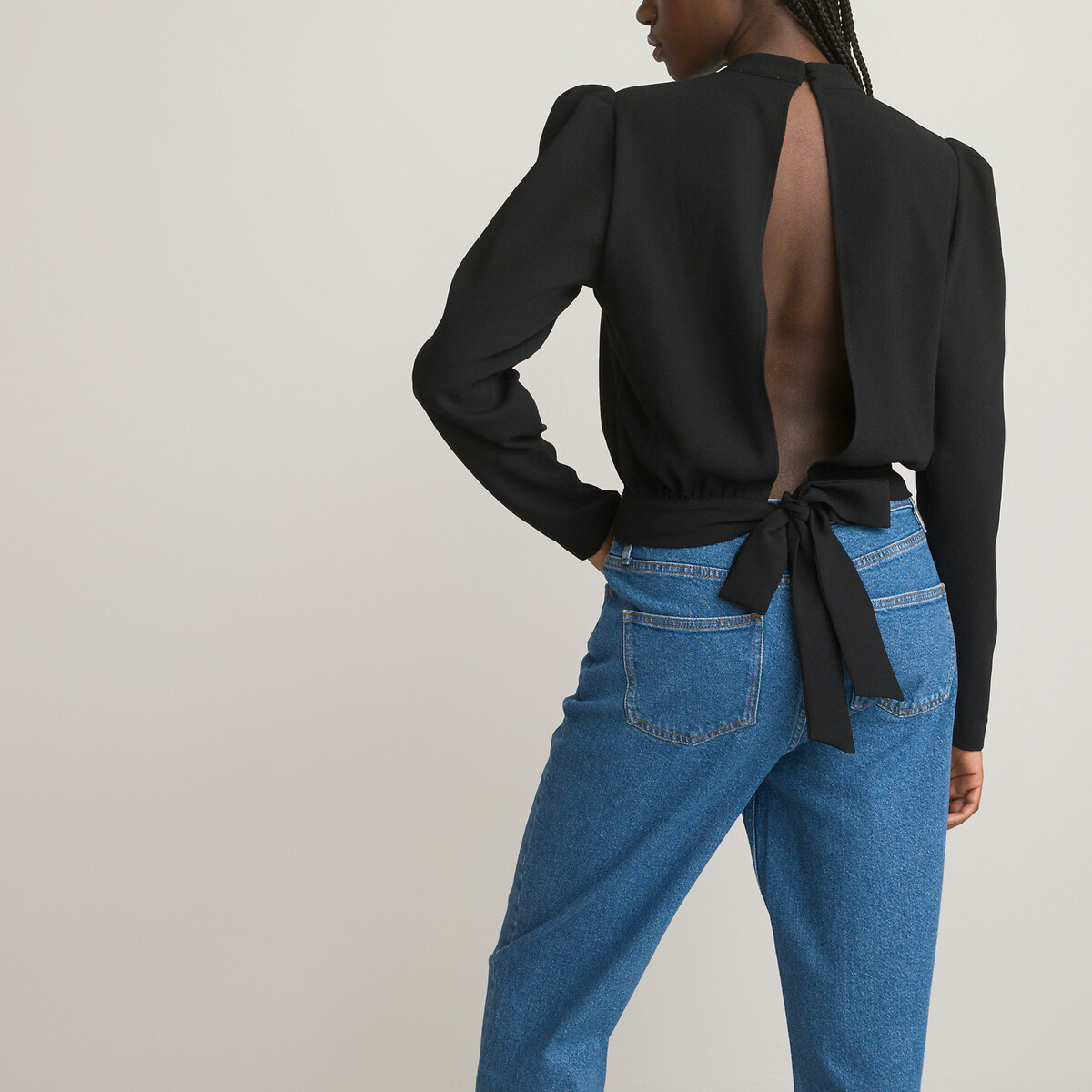 COLEÇÕES LA REDOUTE<br>Blusa com gola alta e mangas compridas