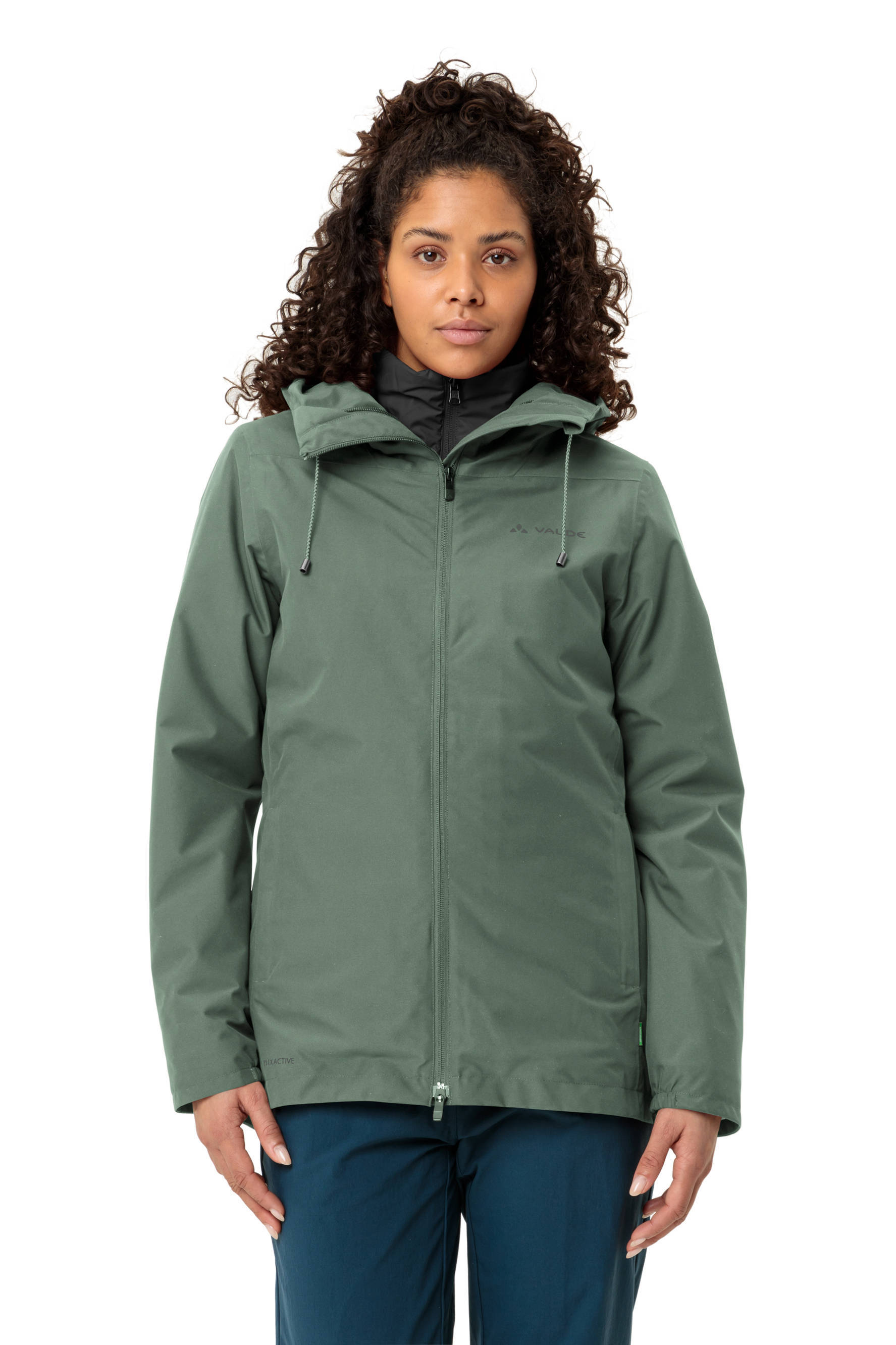 VAUDE outdoor 3-in-1 jas Mineo groen/zwart