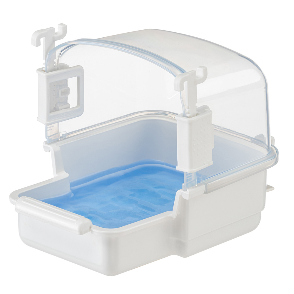 Bain oiseaux rio 2, perruches petits perroquets, plastique recyclé non toxique, réglable, couleurs mélangées
