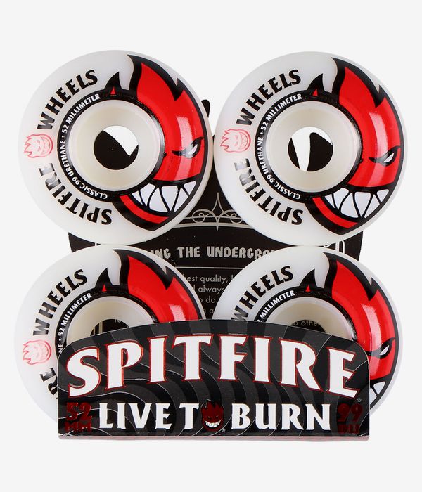 Spitfire Bighead Rollen (white red) 52 mm 99A 4er Pack
