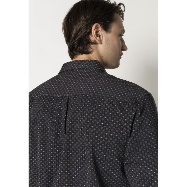 Clean Cut Copenhagen Clean Formal AOP Stretch Shirt LS Col