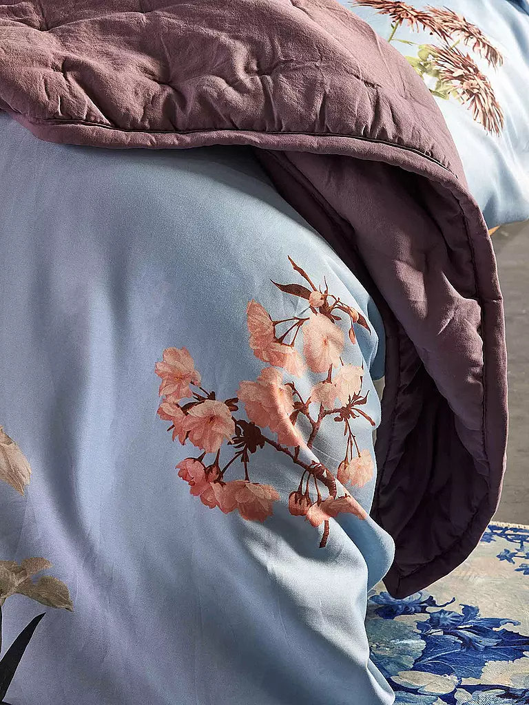 ESSENZA Satin Bettwäsche ANNABELLA 70x90cm/140x200cm Zen Blue hellblau