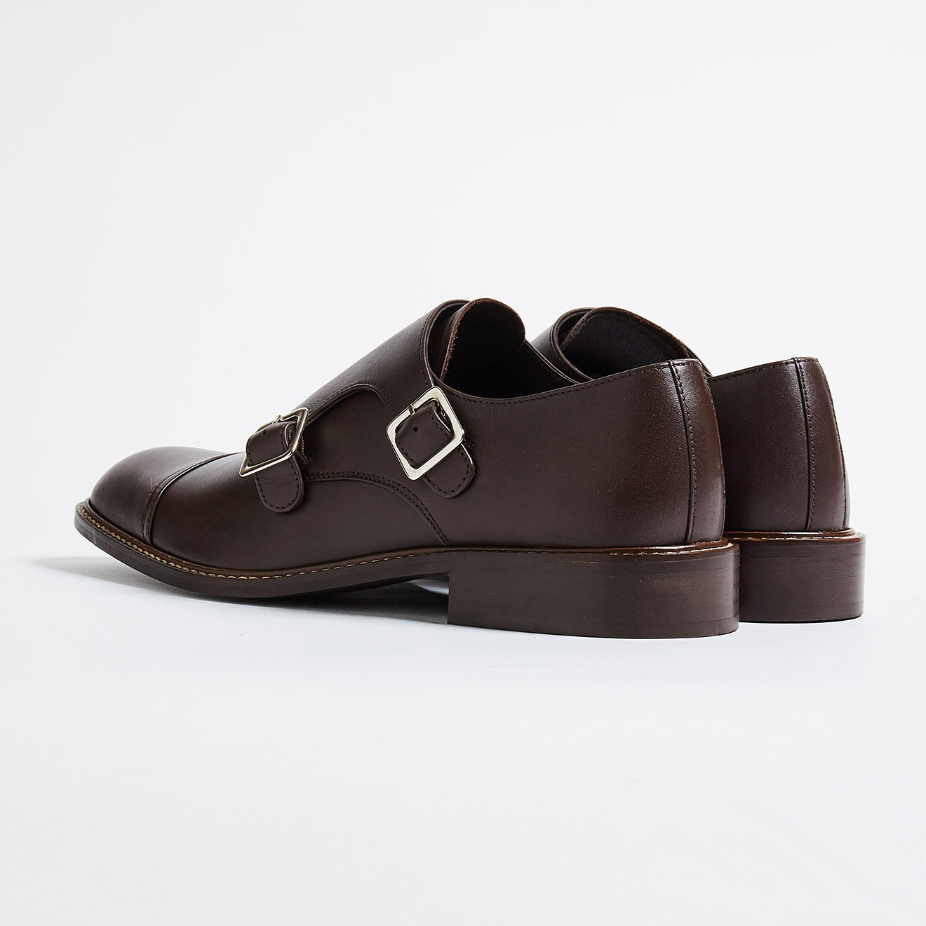 Klom Monks Guillaume  en Cuir lisse marron foncé