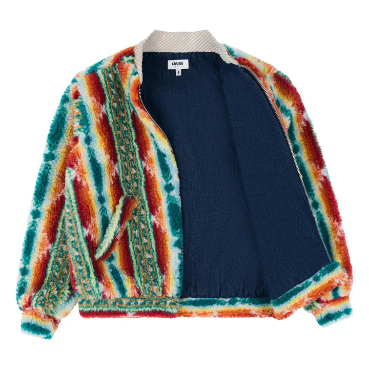 Lours Paris Bomber Façon Fourrure Fibres Recyclées | Bleu