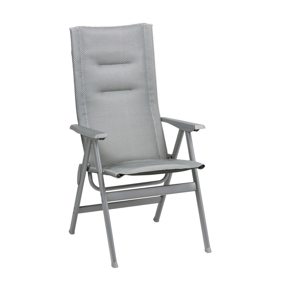 Hochlehner - Gepolsterter Klappstuhl Zen-it BeComfort® Grau Silver
