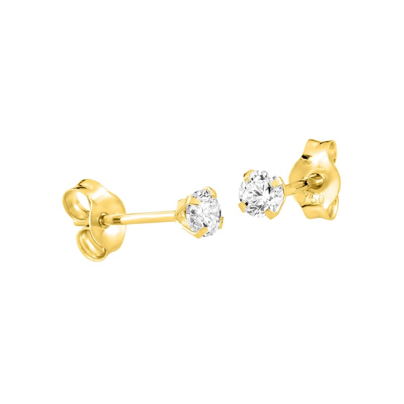 Boucles d'oreilles femme - oxyde de zirconium - Or 18 Carats