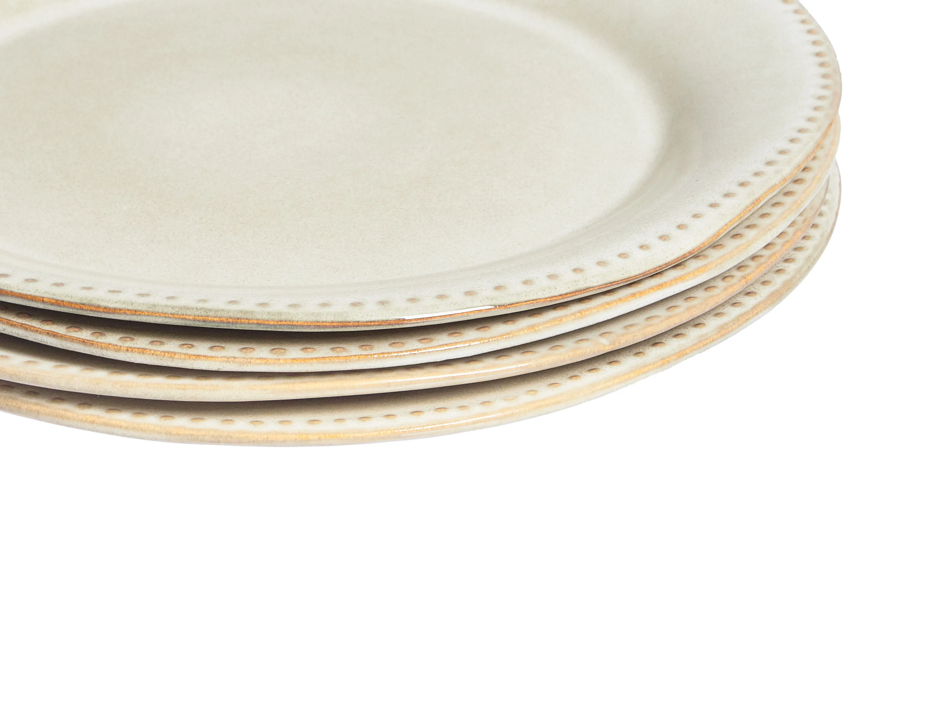12-delige serviesset CHERVIL Steengoed Lichtbeige