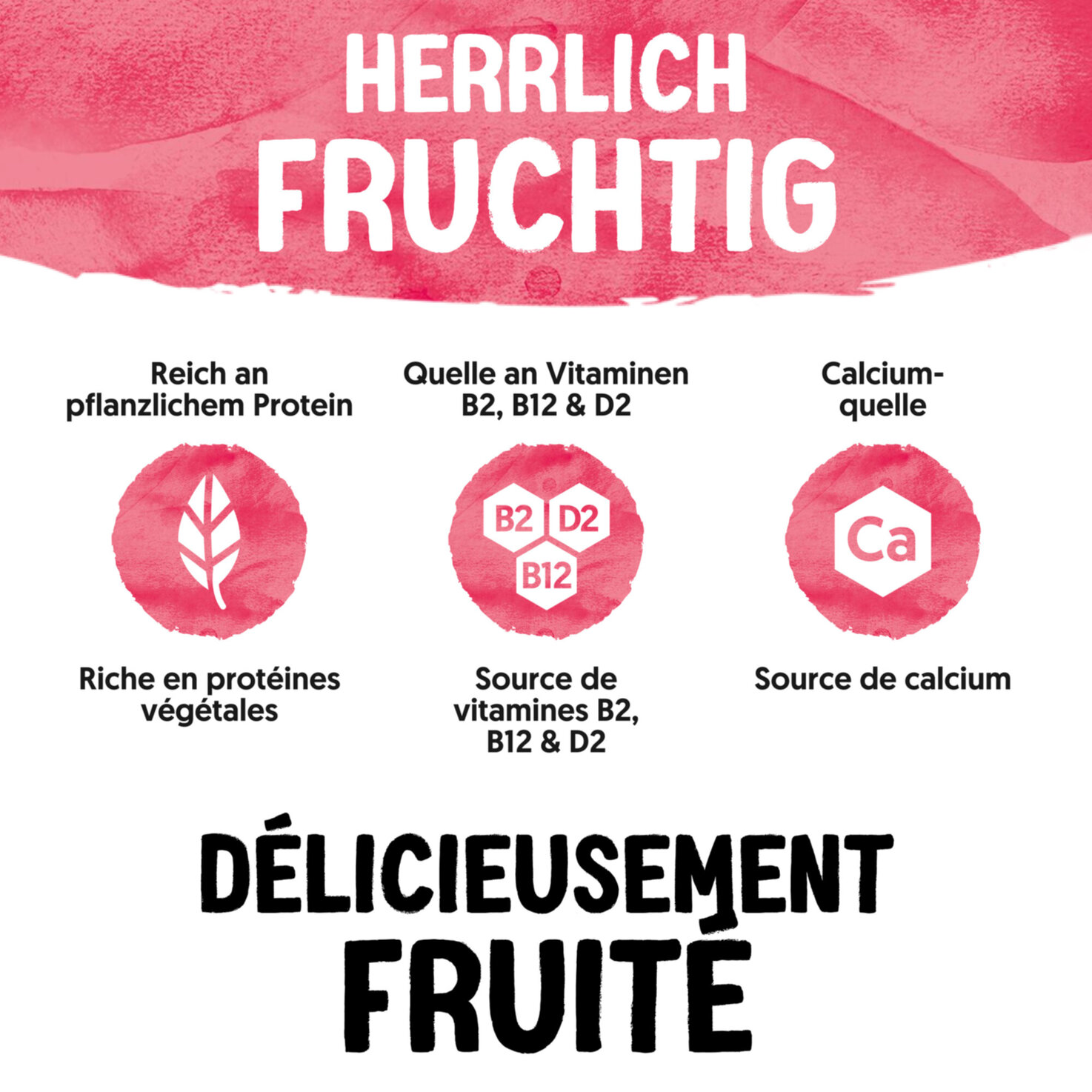 Alpro Soja-Joghurtalternative Himbeere-Apfel ohne Zuckerzusatz
