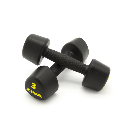 halteres Ziva Classic Studio pretos de 6 kg