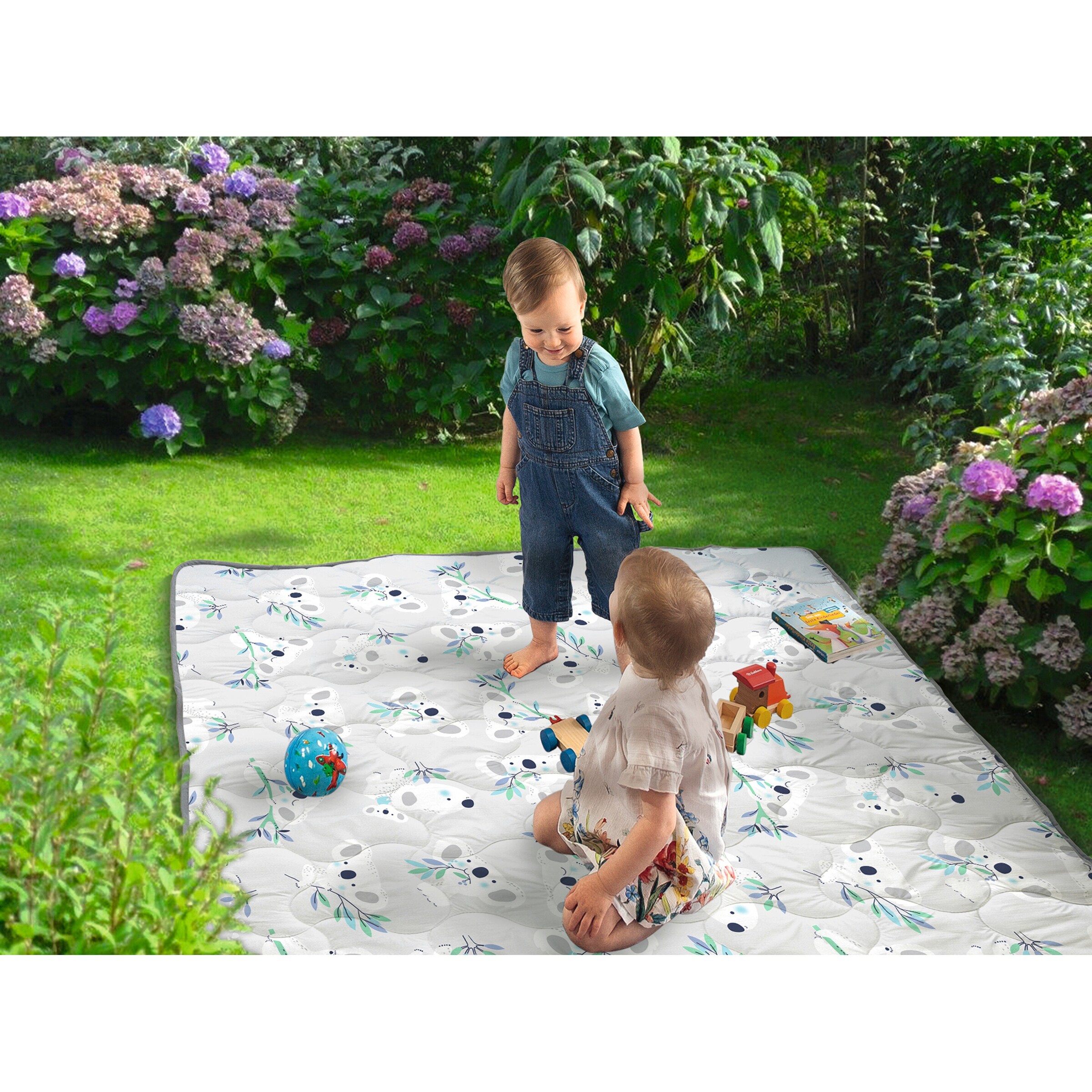 BORNINO HOME Krabbeldecke Jumbo mit wasserfester Unterseite 140x200 cm Baby Koala