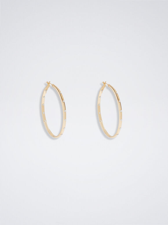 Aros Dorados com Strass - Dorado