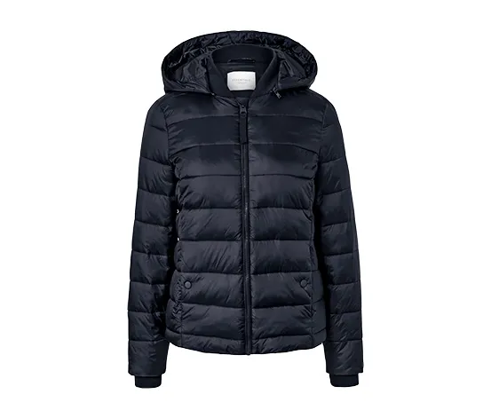 Steppjacke mit Kapuze, dunkelblau