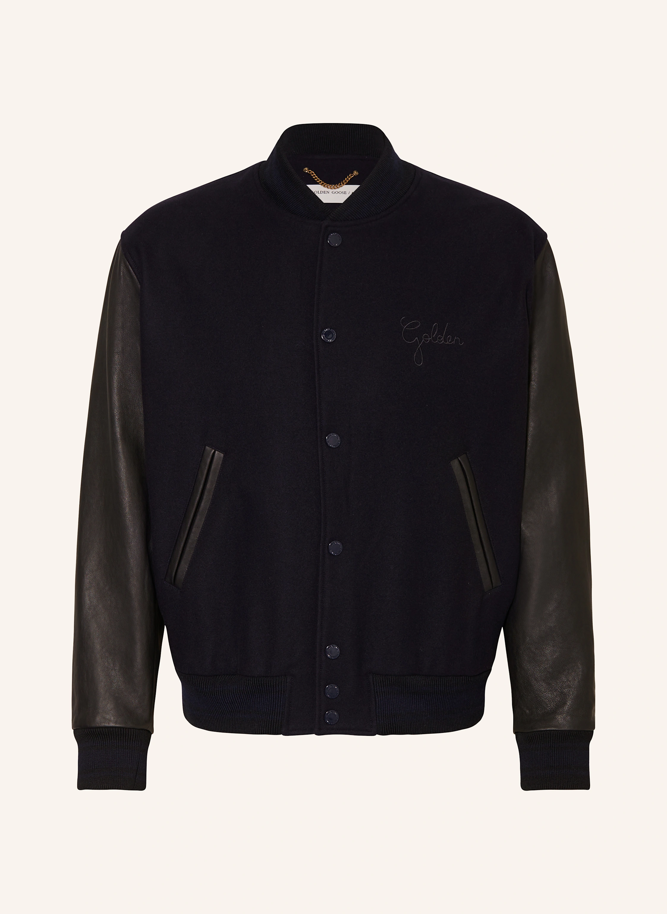 GOLDEN GOOSE College-Jacke im Materialmix