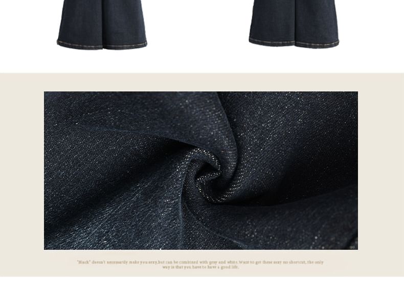 Denimot - Mid Waist Washed Bootcut Jeans (Diverse designs)