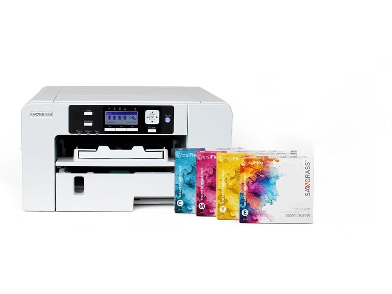 Sawgrass Sublimationsdrucker Starterset VersiFlex 31 ml (oh Sawgrass SG500 A4 inkl. VersiFlex Tinten
