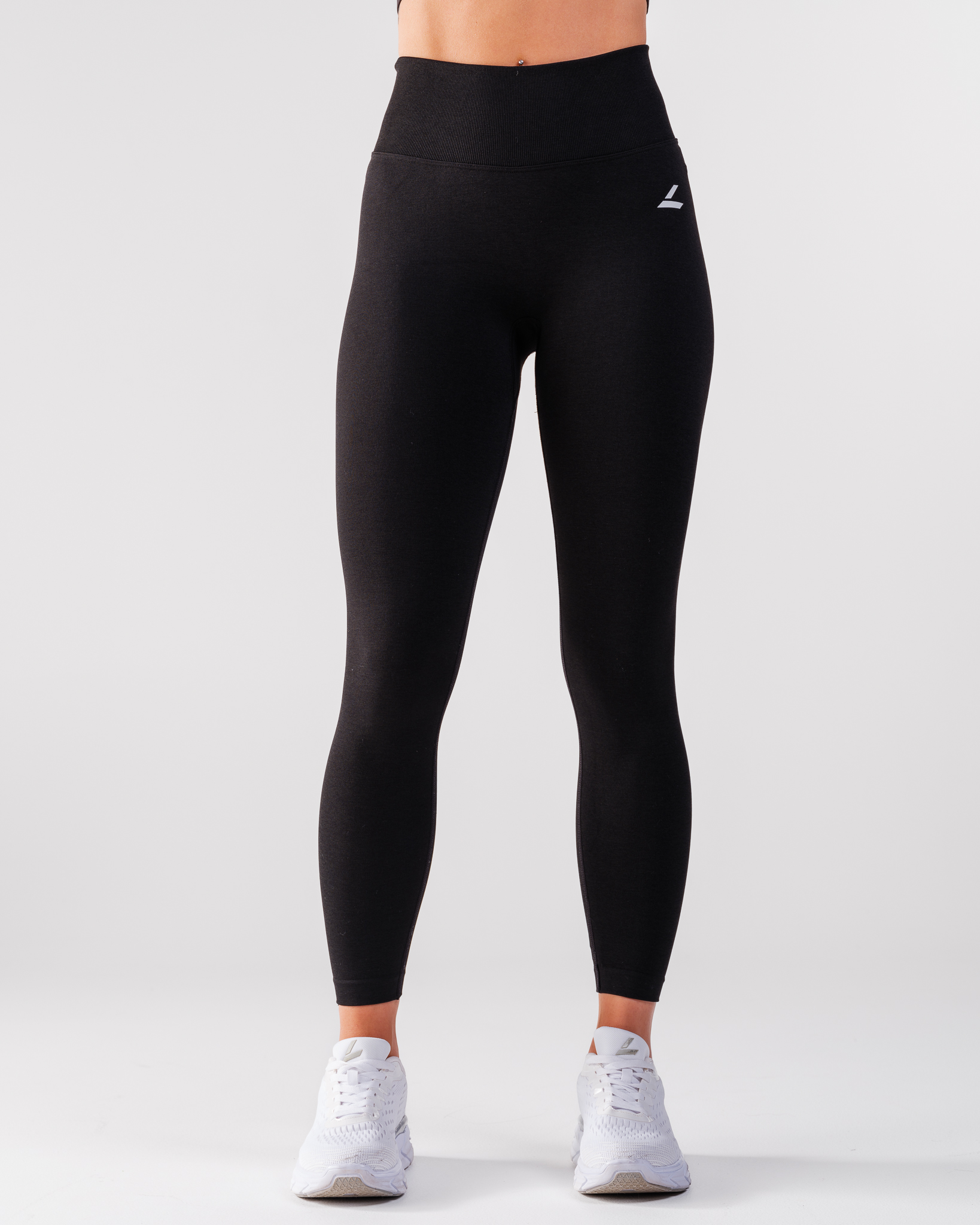 LEVITY Ignite Marl Seamless Scrunch Tights Black Marl