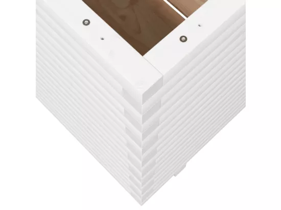 Jardinière bac lit surélevé bois blanche 90 x 60 x 72.5 cm 02_0038041