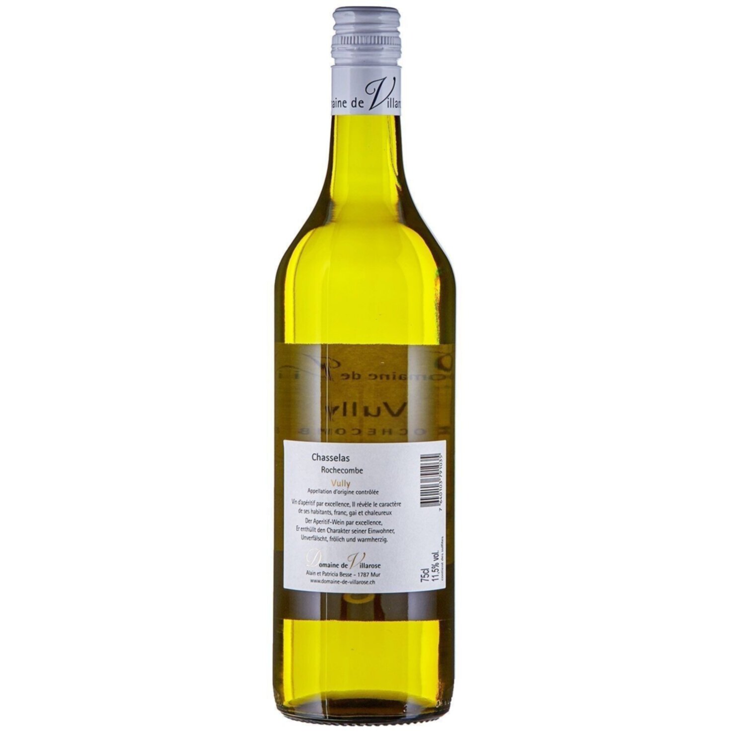 Vully AOC Rochecombe Domaine de Villarose -75cl