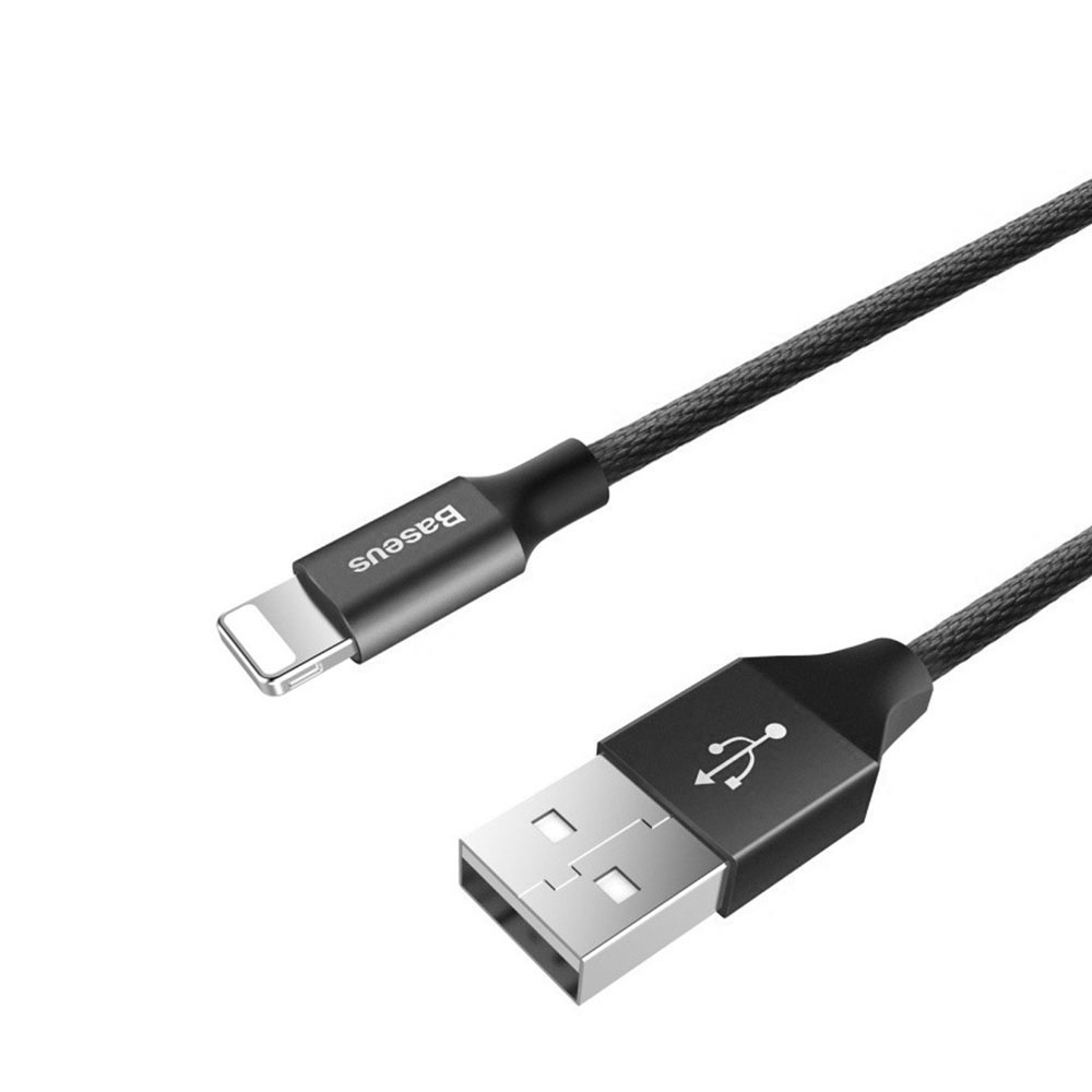 (1.2m) Yiven Lightning USB Ladekabel Datenkabel - Schwarz