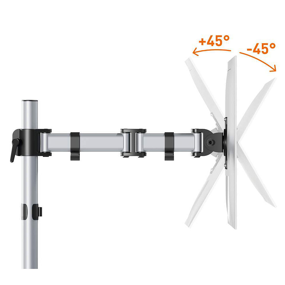 Durable Support de moniteur Select pour 1 écran avec double système de fixation