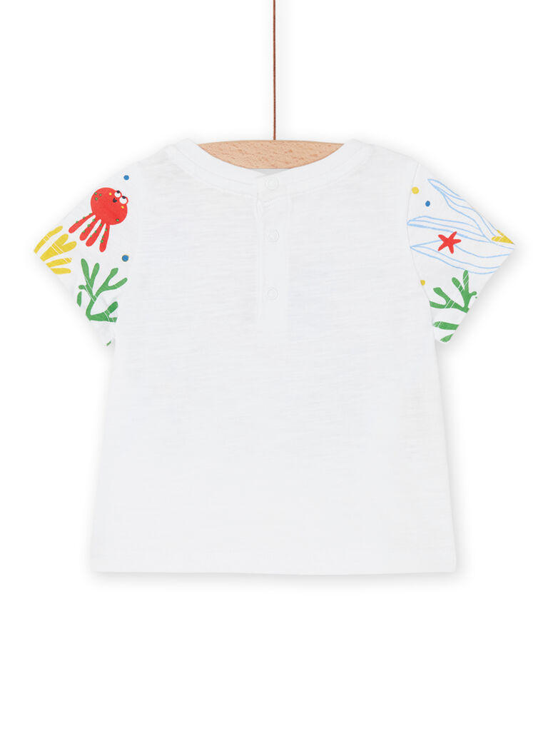 T-shirt blanc à motifs animaliers
