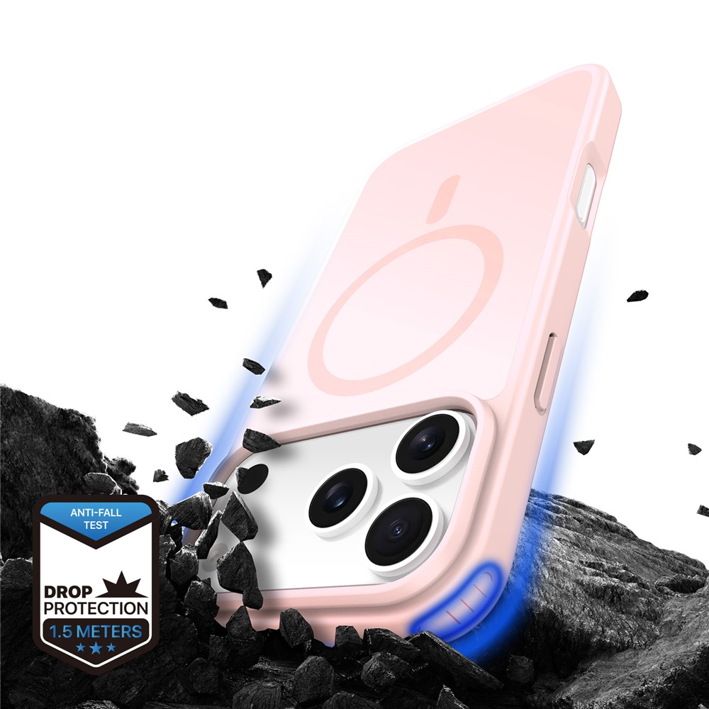iPhone 17 Pro MagSafe Hybrid Hardcase Hülle mit TPU Bumper - Rosa
