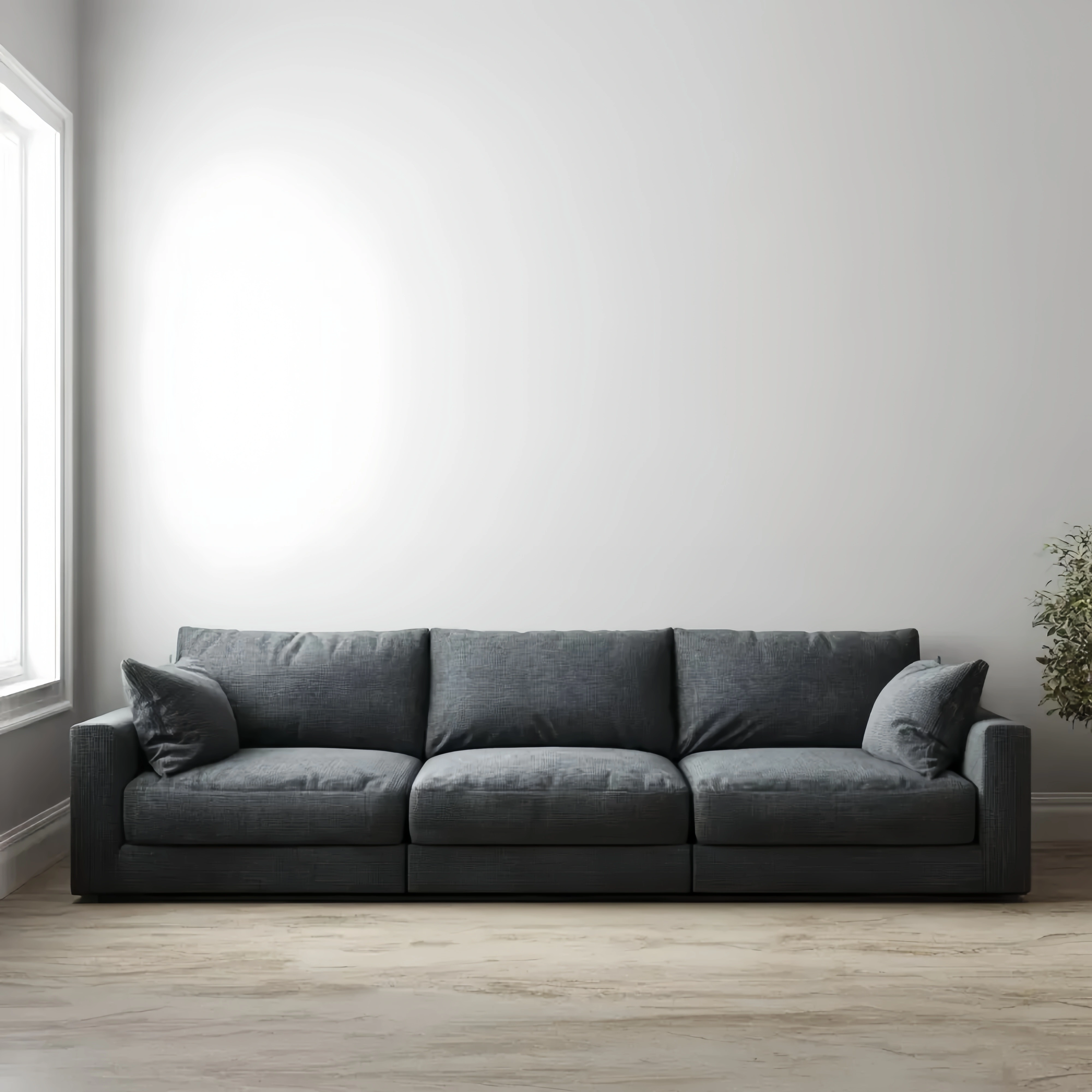 3-Sitzer-Sofa Stoffbezug 230x90x75 cm - Dunkelgrau - Modernes Design