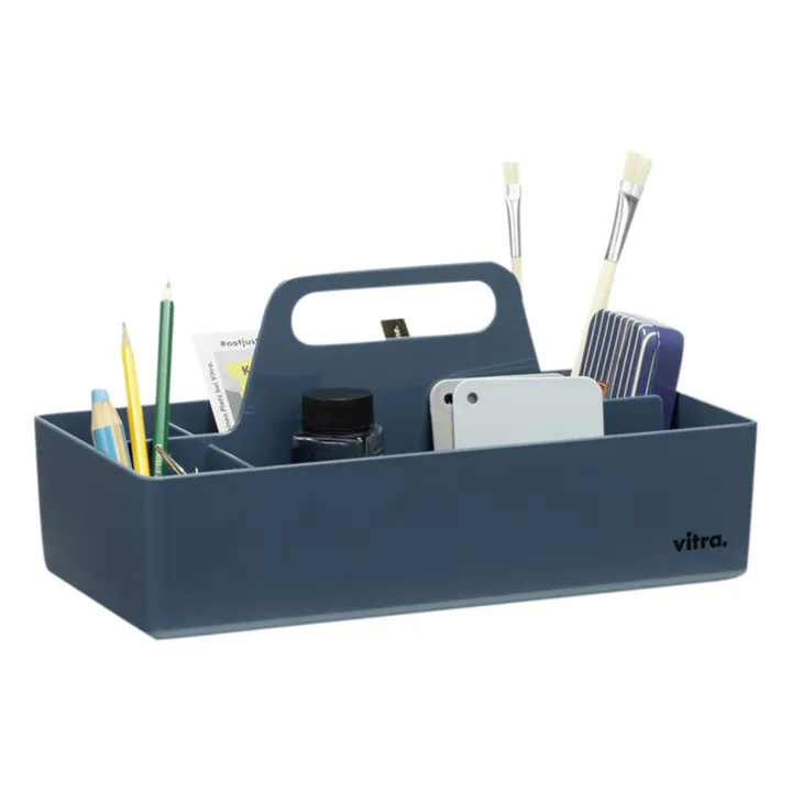 Vitra Rangement Toolbox en plastique recyclé - Arik Levy | Bleu de mer