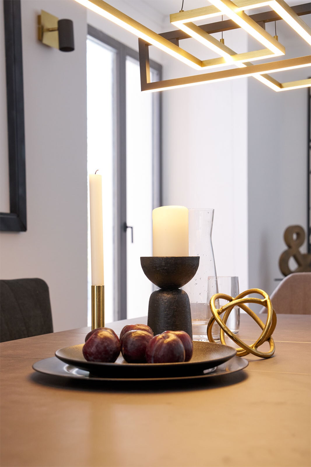 Kerzenständer Set MALKO 3-teilig goldfarbig