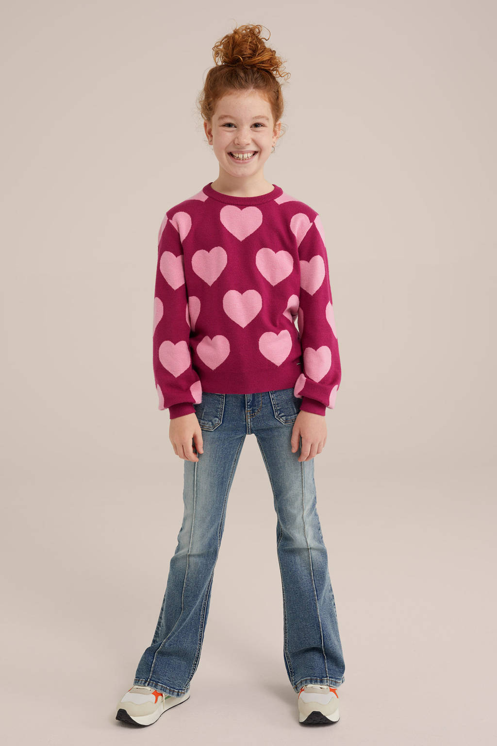 WE Fashion flared jeans green cast denim