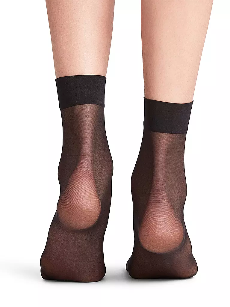 FALKE Söckchen SEIDENGLATT 15 DEN black schwarz