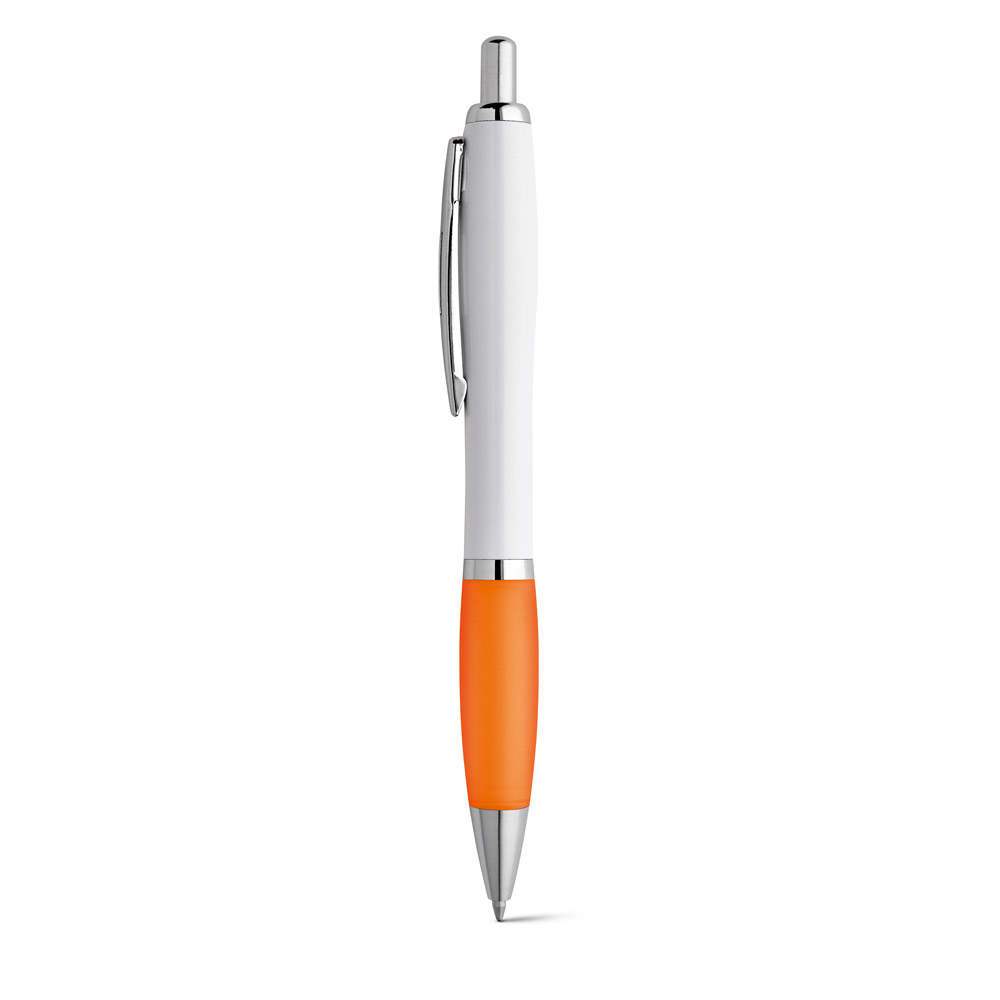 hi!dea 81132 - Stylo à bille en ABS blanc avec clip en métal