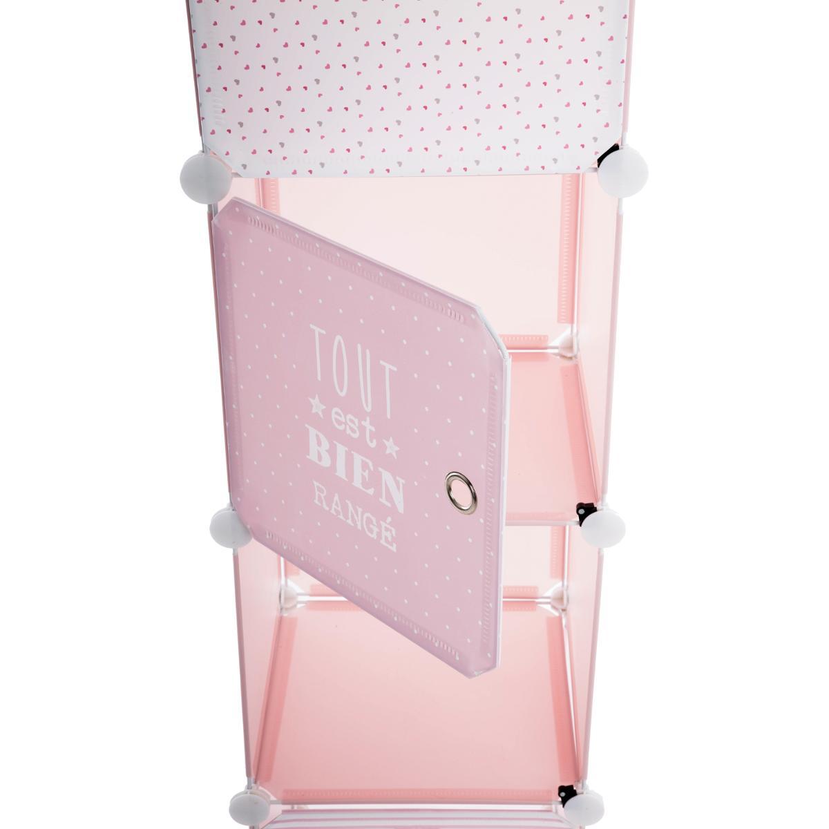 RANGEMENT COLONNE ROSE