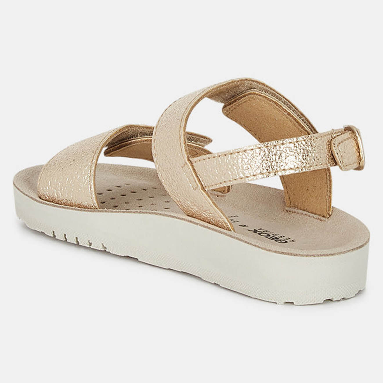Geox Sandales en Cuir Costarei dorées
